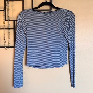Striped cropped long sleeve